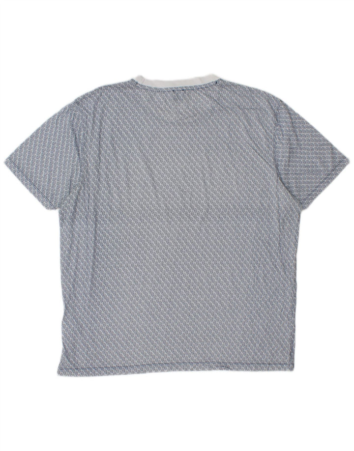 T-shirt da uomo Hugo Boss Top XL in cotone geometrico blu