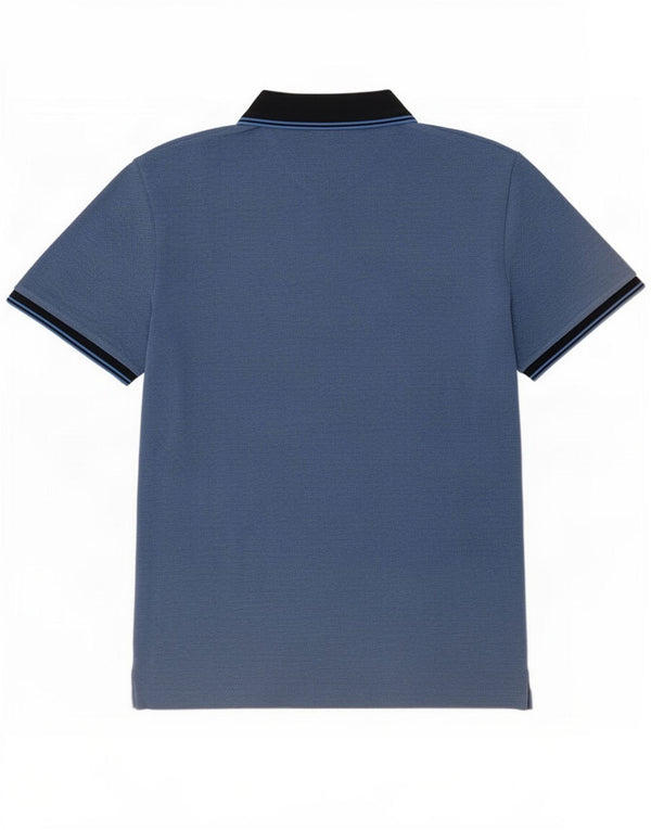 Polo da uomo Gant XL in cotone screziato blu