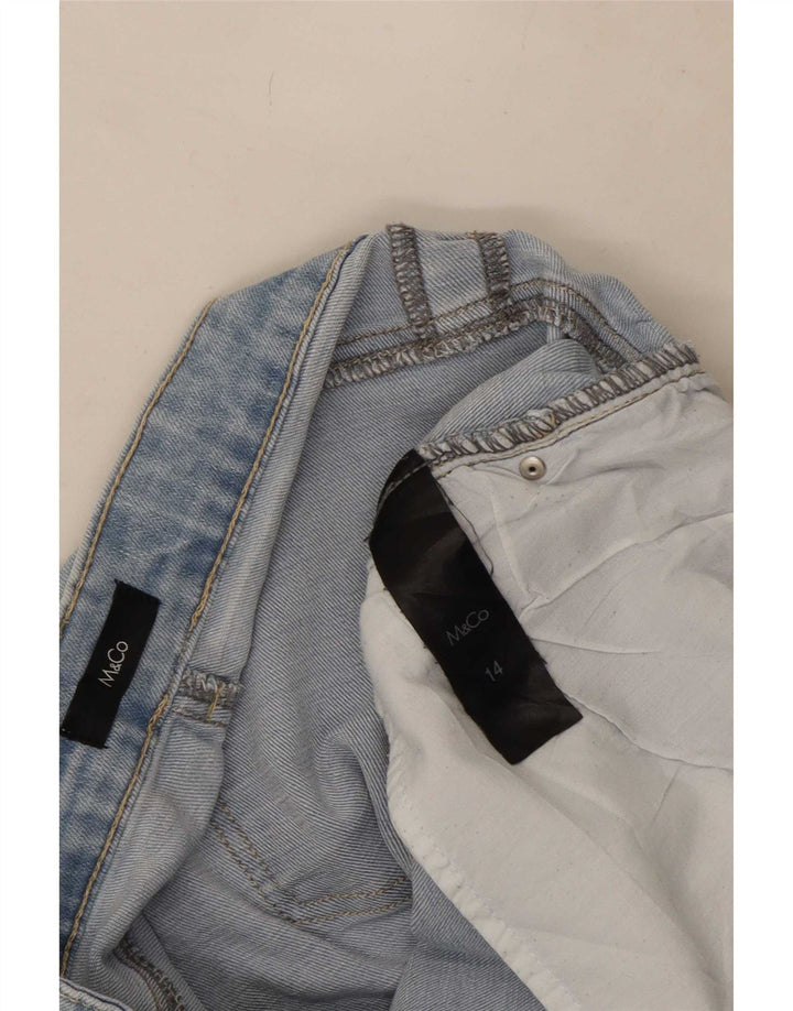 Jeans slim da donna M&Co UK 14 Large W32 L29 Cotone blu