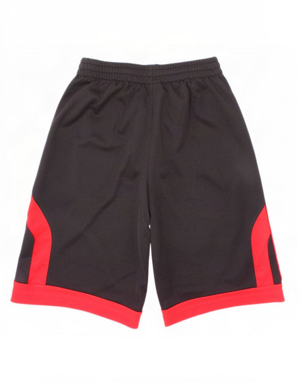 Pantaloncini sportivi Adidas da ragazzo 11-12 anni in poliestere color block nero