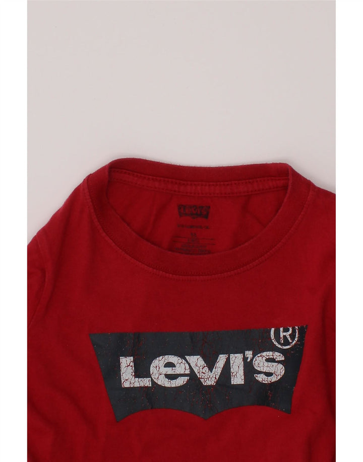 Top grafico per ragazze LEVI'S manica lunga 4-5 anni Rosso
