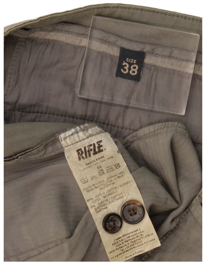 Pantaloni chino slim da uomo RIFLE W38 L33 cotone grigio