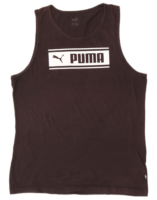 Felpa da uomo Puma Maglione grande in cotone nero