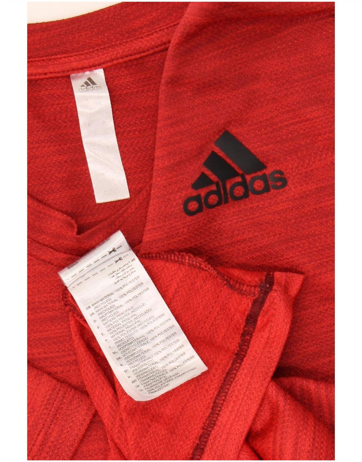 T-shirt da uomo Adidas Top grande in poliestere chiazzato rosso
