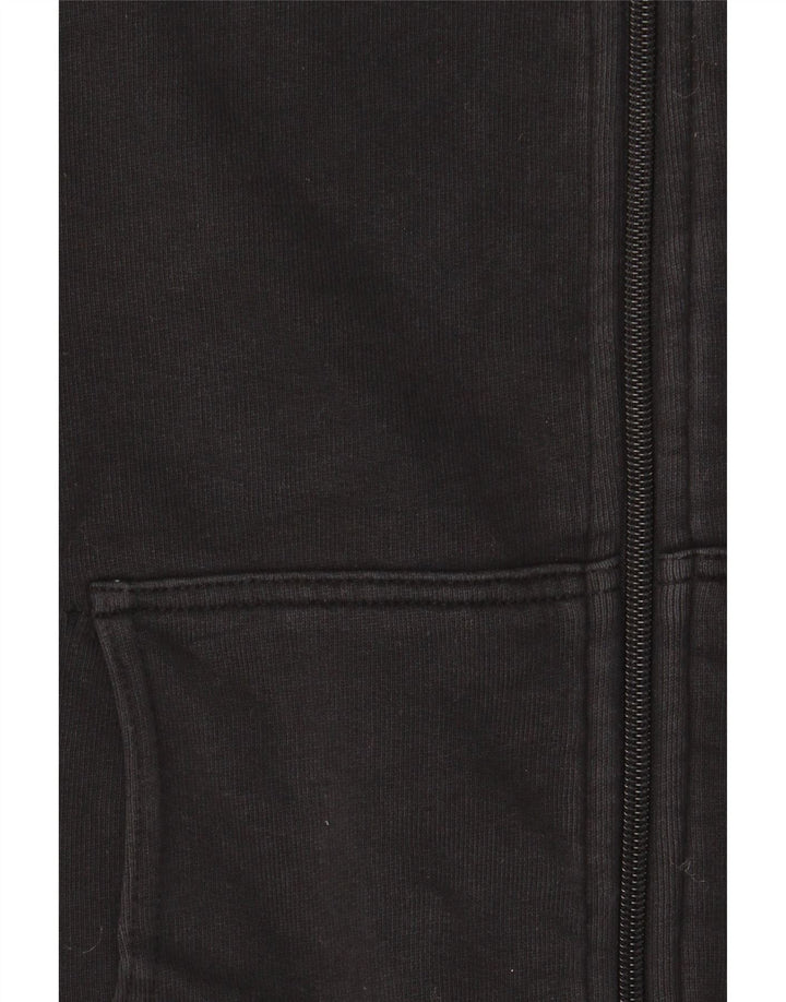 Maglione con cappuccio e zip grafica da uomo Fila grande in cotone nero