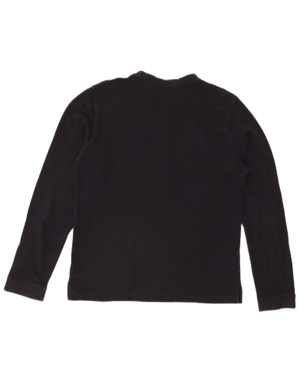 Fred Perry Mens Top Long Sleeve Medium Navy Blue Cotton