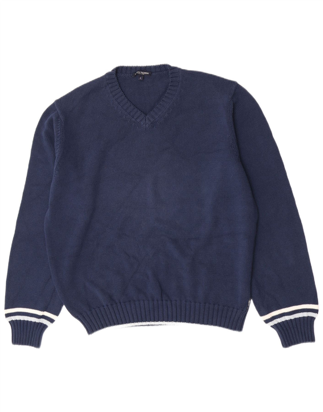 Marina Yachting Maglione da uomo con scollo a V grande blu navy