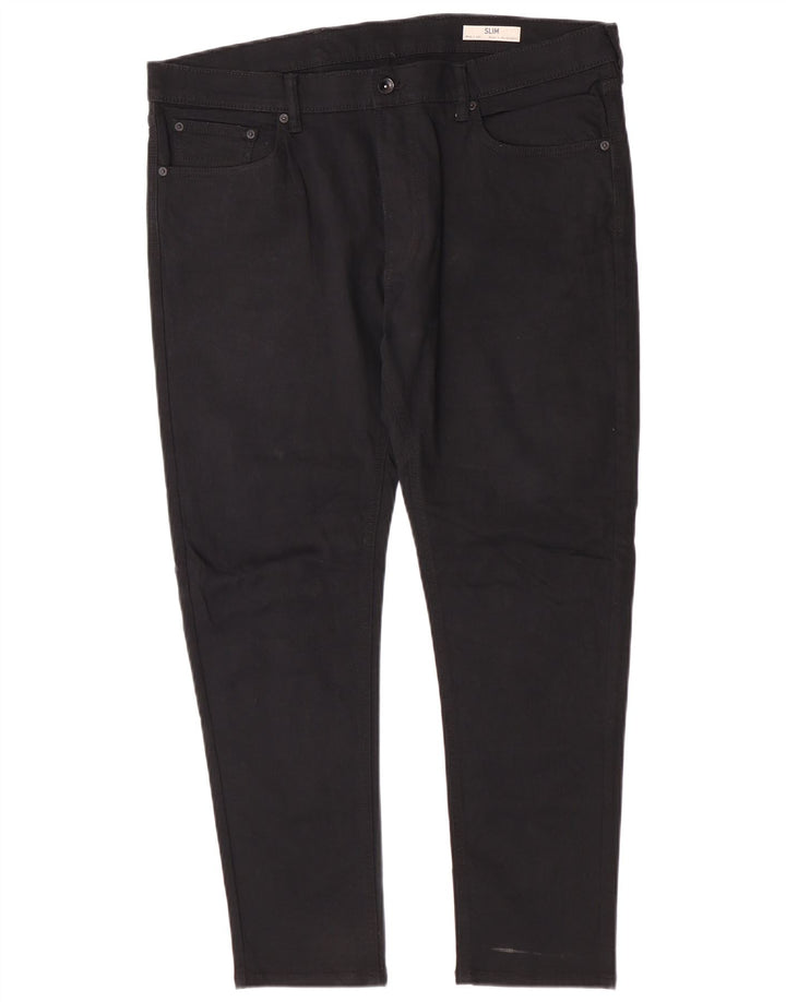 Jeans slim da uomo Marks & Spencer W40 L28 cotone nero