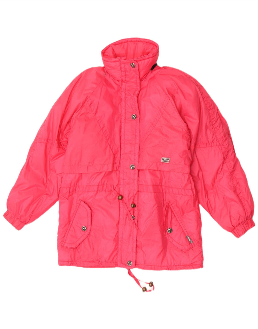 Giacca a vento da donna vintage UK 10 piccola rosa in poliammide