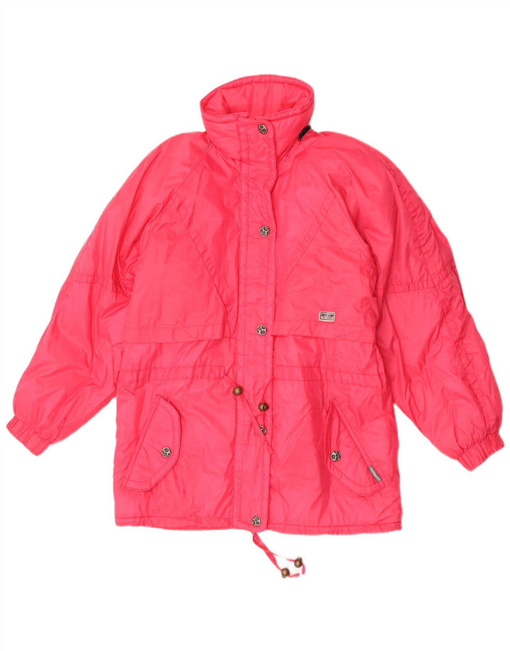 Giacca a vento da donna vintage UK 10 piccola rosa in poliammide