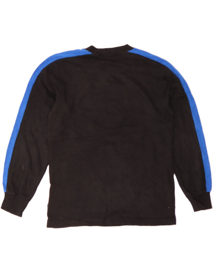 FILA Boys Graphic Top Long Sleeve 13-14 Years Black Colourblock Vintage Fila and Second-Hand Fila from Messina Hembry 