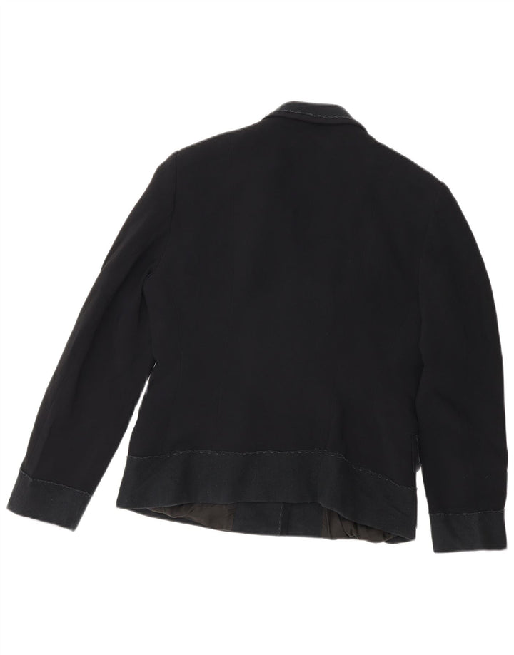 Giacca Blazer Moschino da donna economica e chic UK 12 Medium Black Rayon