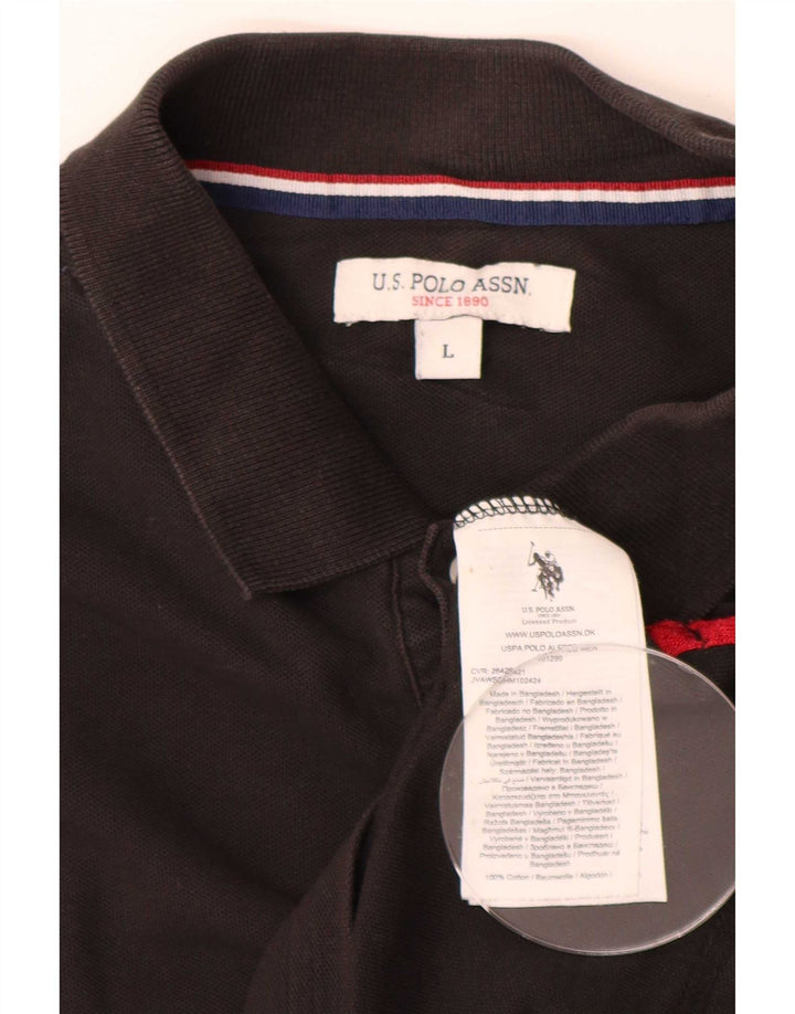 Polo Assn. degli Stati Uniti Camicia da uomo grande in cotone nero
