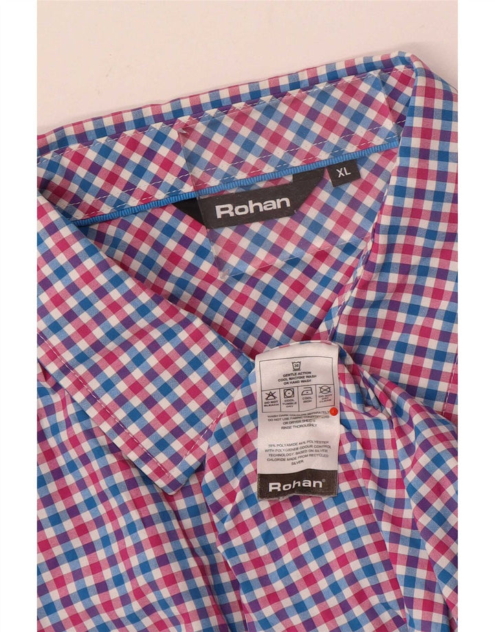 Camicia a maniche corte da uomo Rohan XL multicolore a quadretti in poliammide