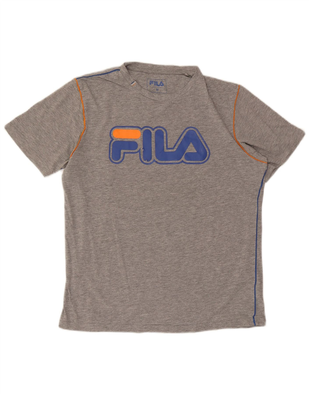 T-shirt grafica da uomo Fila Top in cotone mélange grigio medio