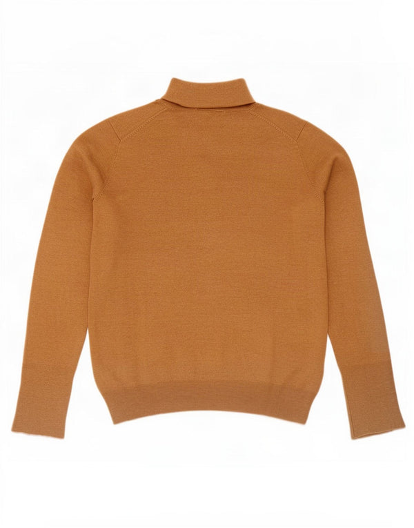 Maglione maglione a collo alto da donna Zara UK 14 grande viscosa beige