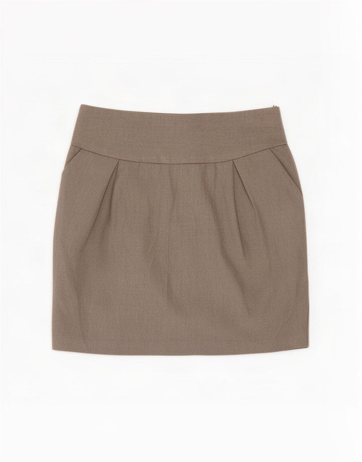 Topshop Minigonna da donna UK 12 Media W28 Poliestere grigio