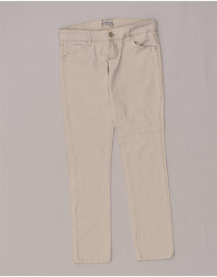 STRADIVARIUS Womens Slim Jeans UK 10 Small W27 L29  Beige | Vintage Stradivarius | Thrift | Second-Hand Stradivarius | Used Clothing | Messina Hembry 