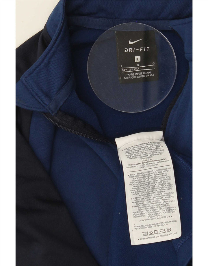Top della tuta pullover Nike da ragazzo Dri Fit 12-13 anni Large Blu Navy
