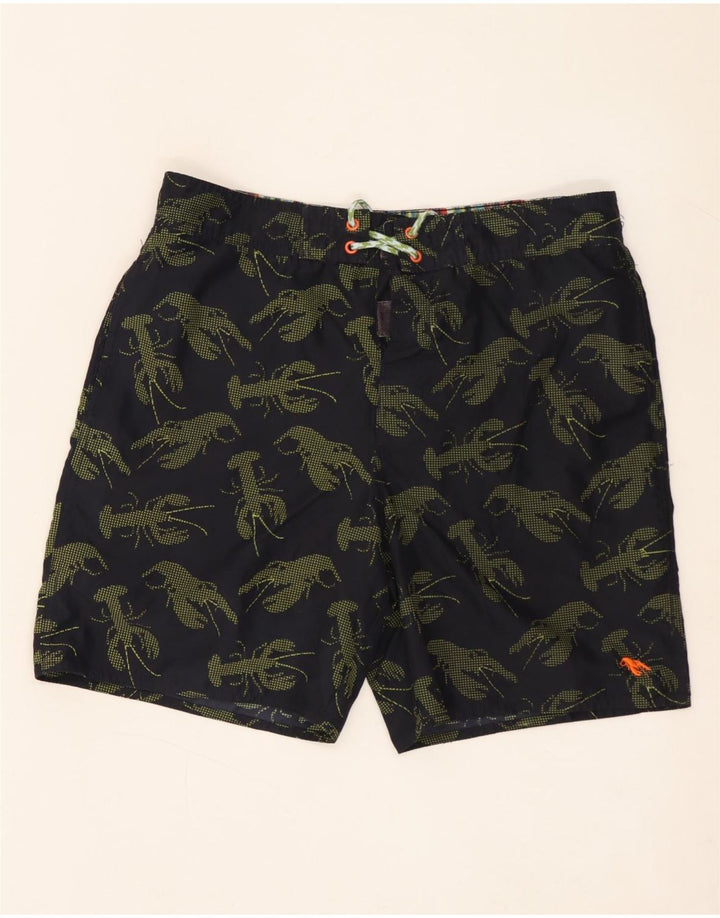 Pantaloncini da bagno da uomo con motivo astratto Ted Baker taglia 3 medio nero