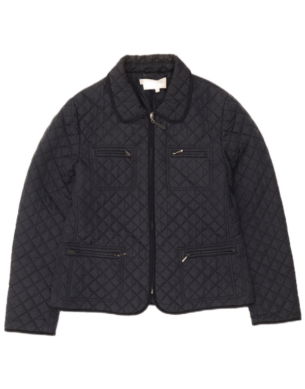 Giacca trapuntata da donna Hobbs UK 12 media blu navy in poliammide