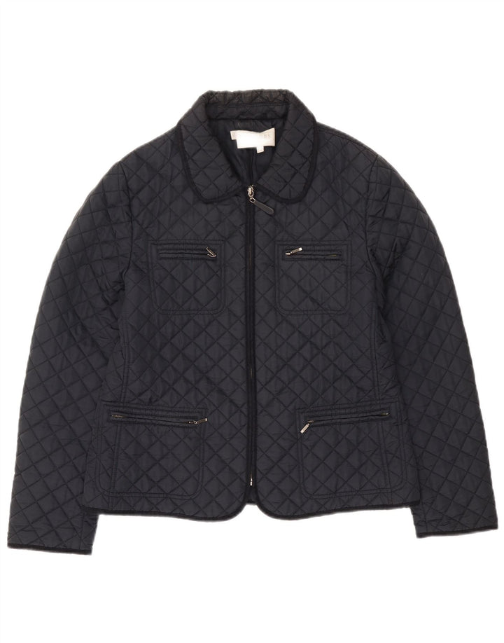 Giacca trapuntata da donna Hobbs UK 12 media blu navy in poliammide