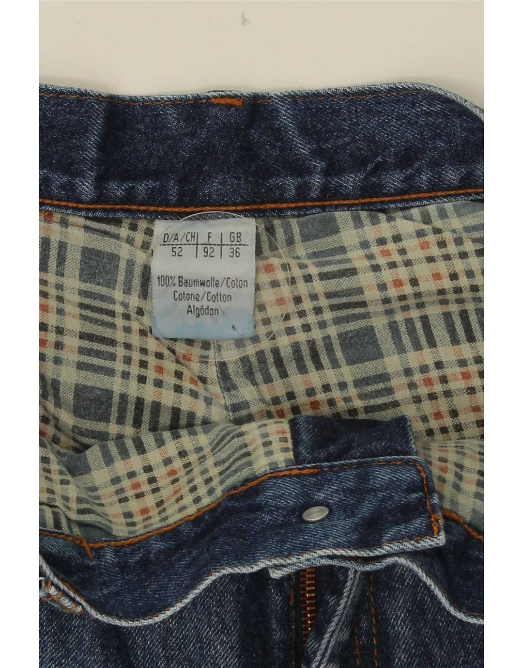 Jeans affusolati cargo da uomo vintage W36 L31 in cotone blu