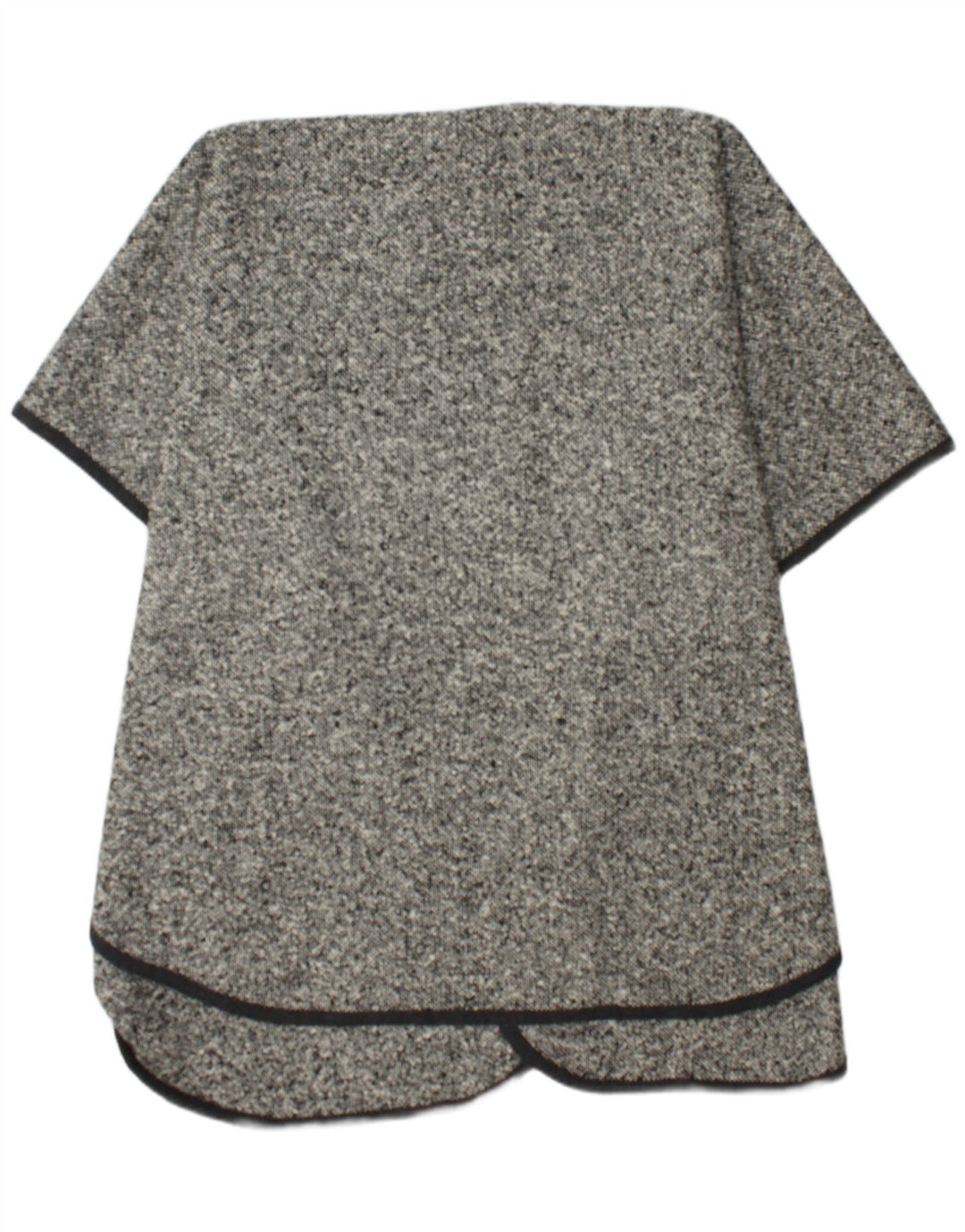 Cappotto a mantella vintage da donna, taglia unica, grigio chiazzato