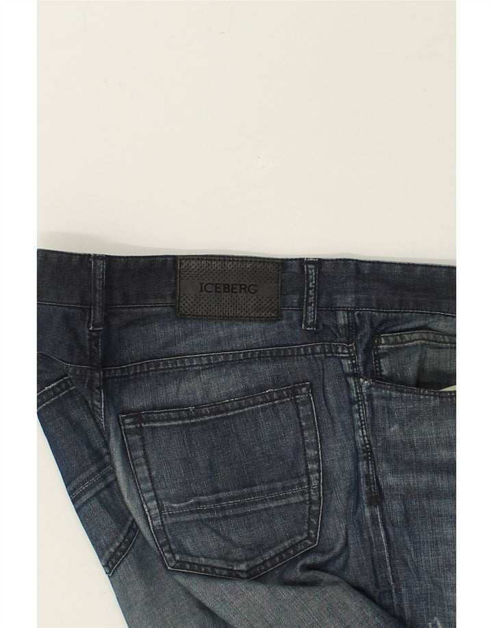 ICEBERG Womens Slim Jeans W32 L32 Navy Blue Cotton | Vintage Iceberg | Thrift | Second-Hand Iceberg | Used Clothing | Messina Hembry 