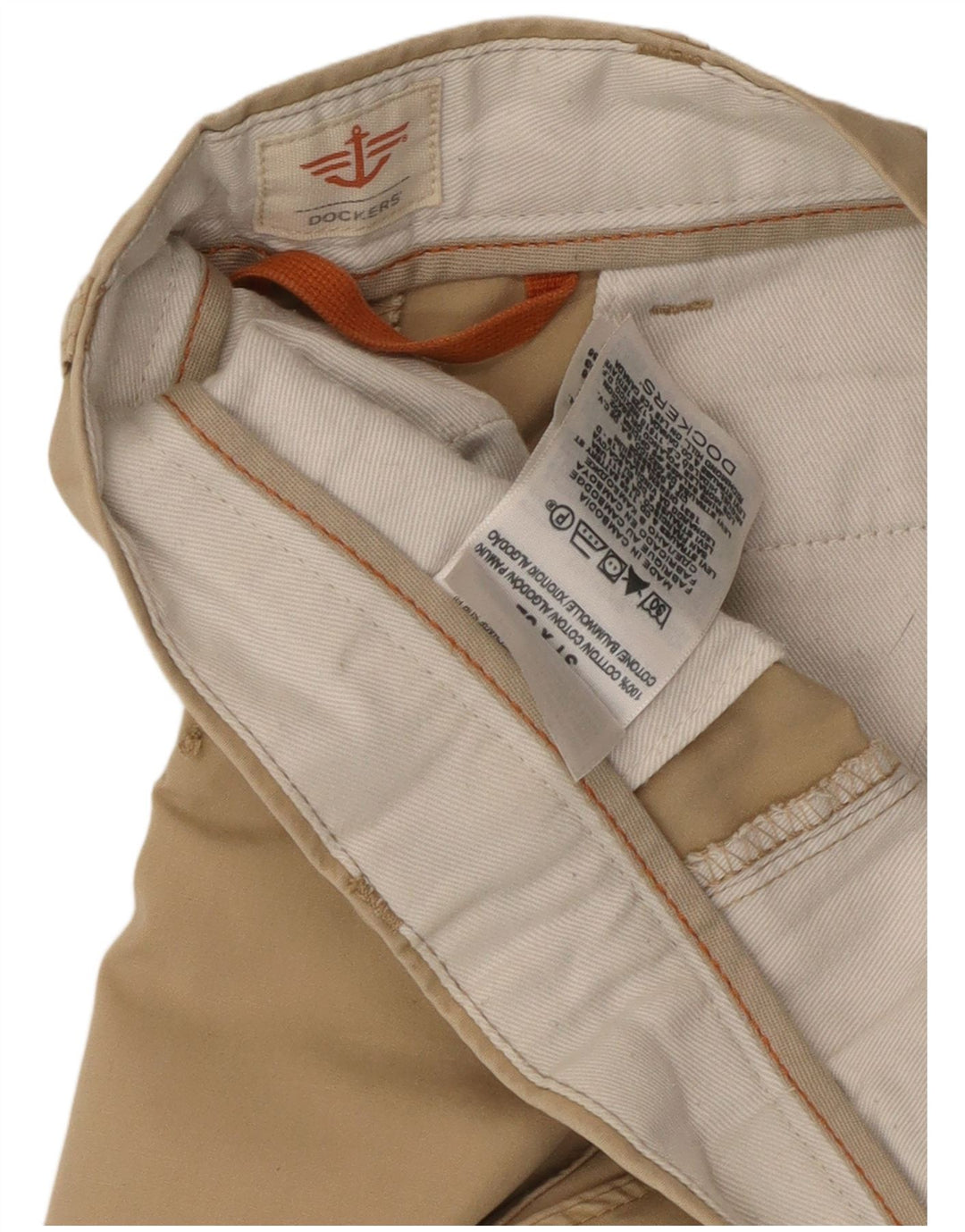 Pantaloni chino dritti da uomo Dockers W31 L32 in cotone beige