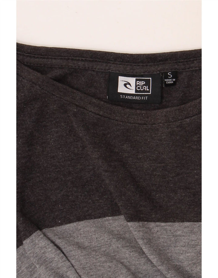 RIP CURL T-shirt da uomo con vestibilità standard, top piccolo a righe grigie