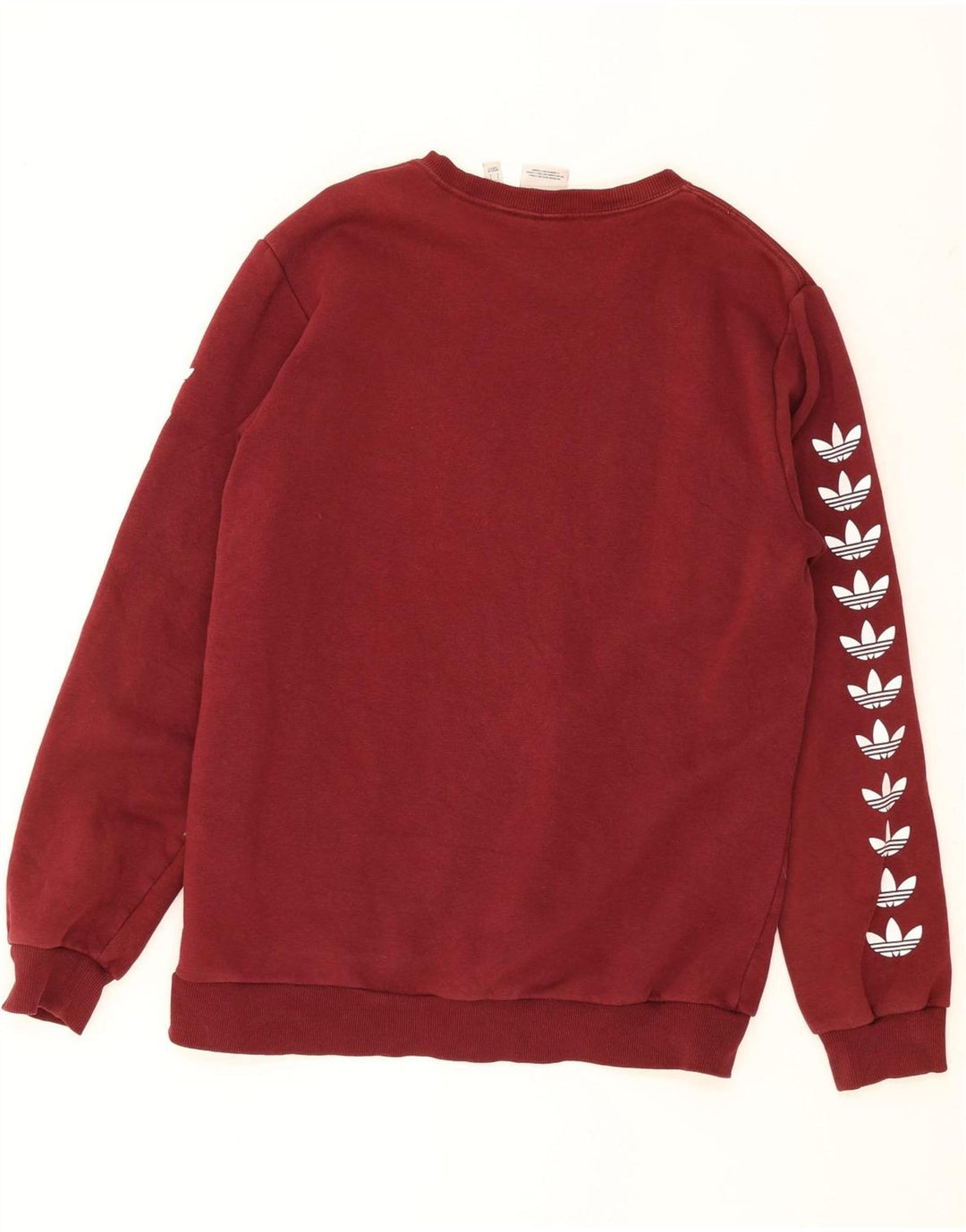 Felpa grafica da uomo Adidas, maglione grande, cotone marrone