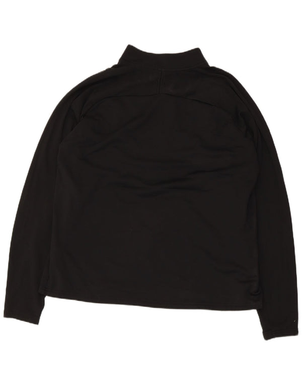 Top della tuta da ginnastica Nike Dri Fit con zip e collo da uomo, XL, color block nero