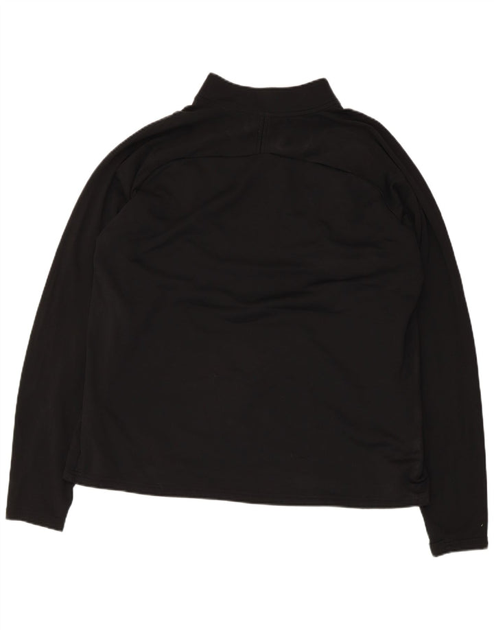 Top della tuta da ginnastica Nike Dri Fit con zip e collo da uomo, XL, color block nero