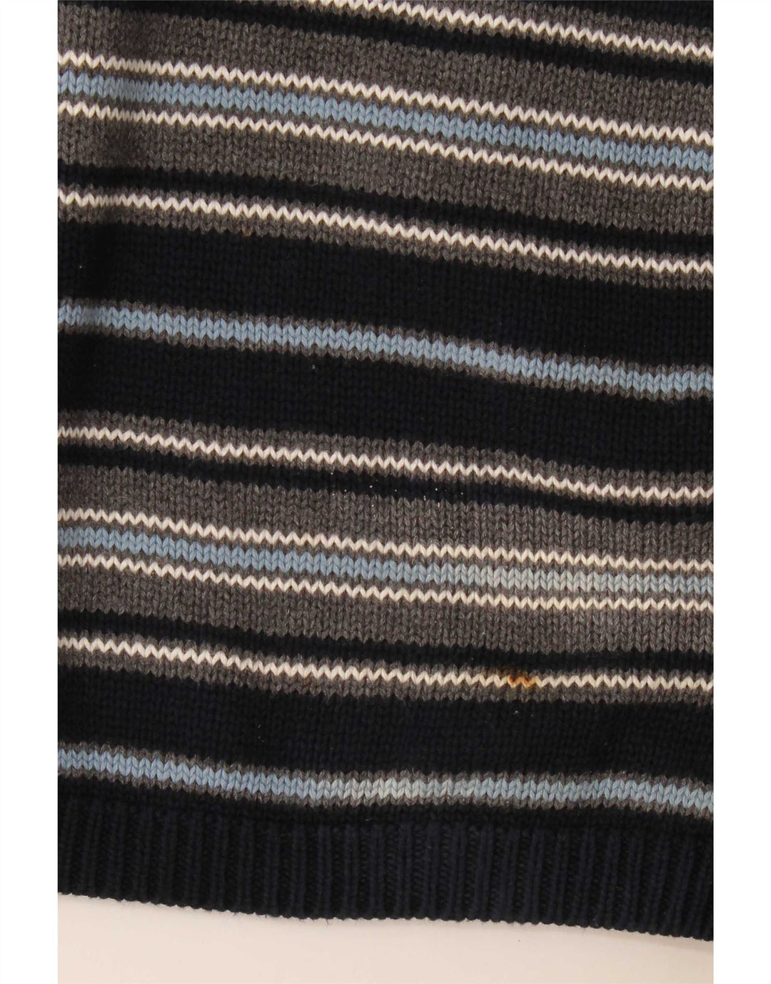 Maglione da uomo girocollo Nautica in cotone a righe medie blu navy