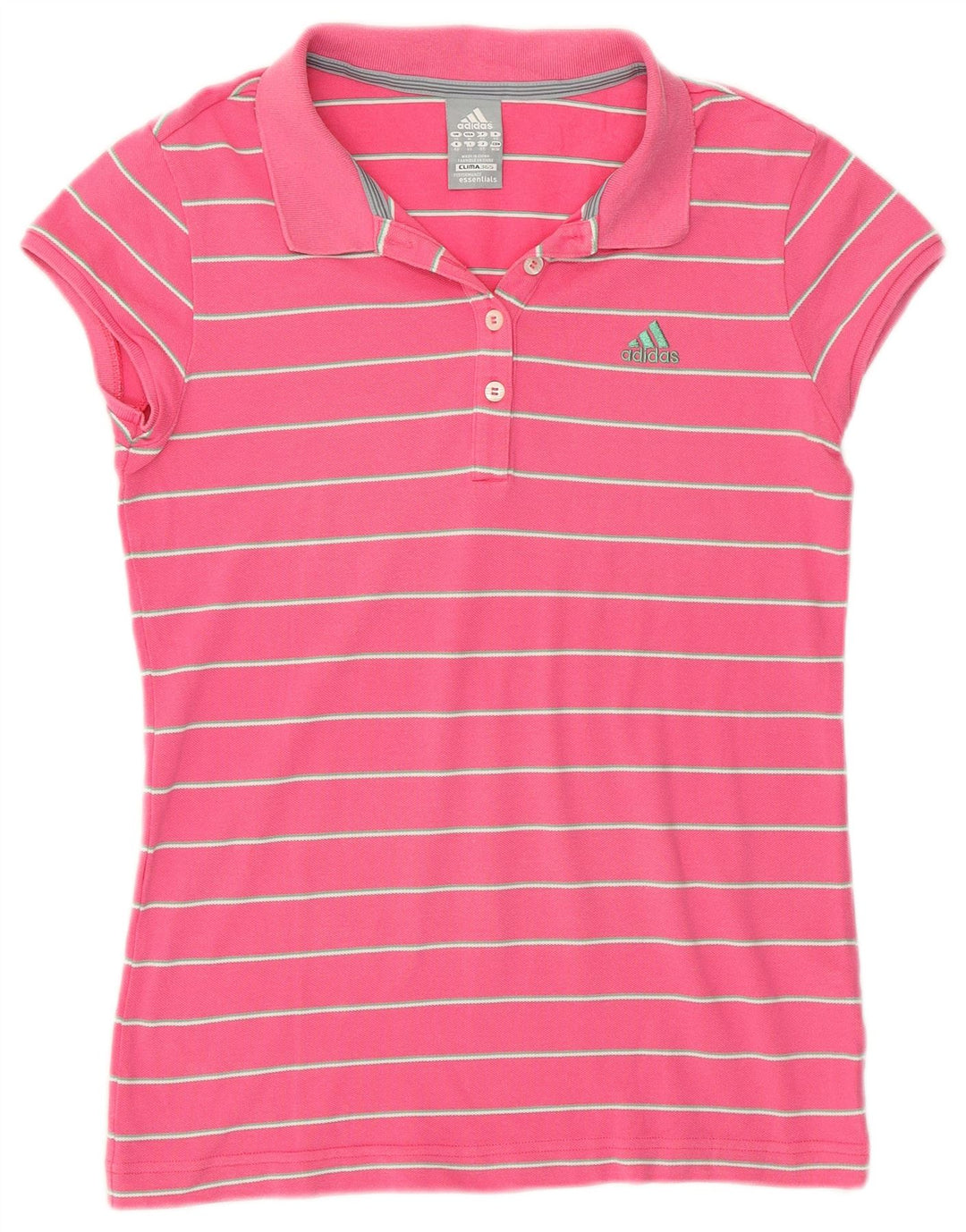 Polo ADIDAS da donna Clima 365 UK 14 a righe rosa medio