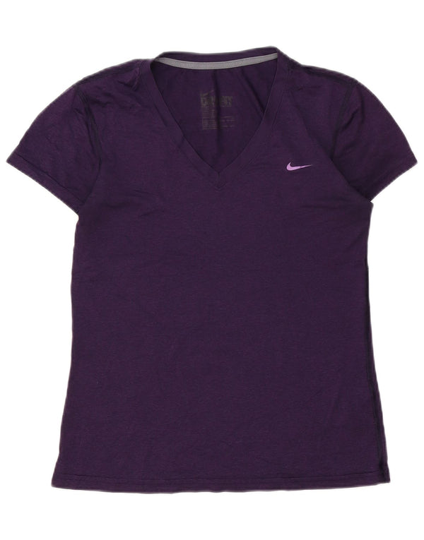 T-shirt Nike Dri Fit da donna, taglia UK 10, piccola, viola, in poliestere