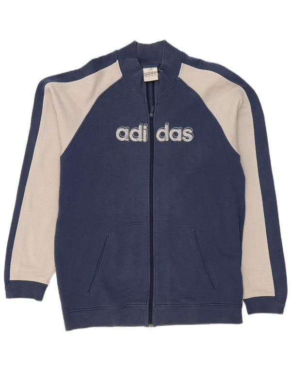 Adidas Giacca da uomo con grafica grafica Giacca grande in cotone color block blu navy