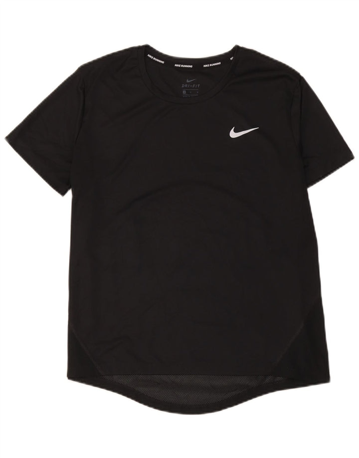 T-shirt Nike Dri Fit da donna Top UK 14 Medium Nero Poliestere