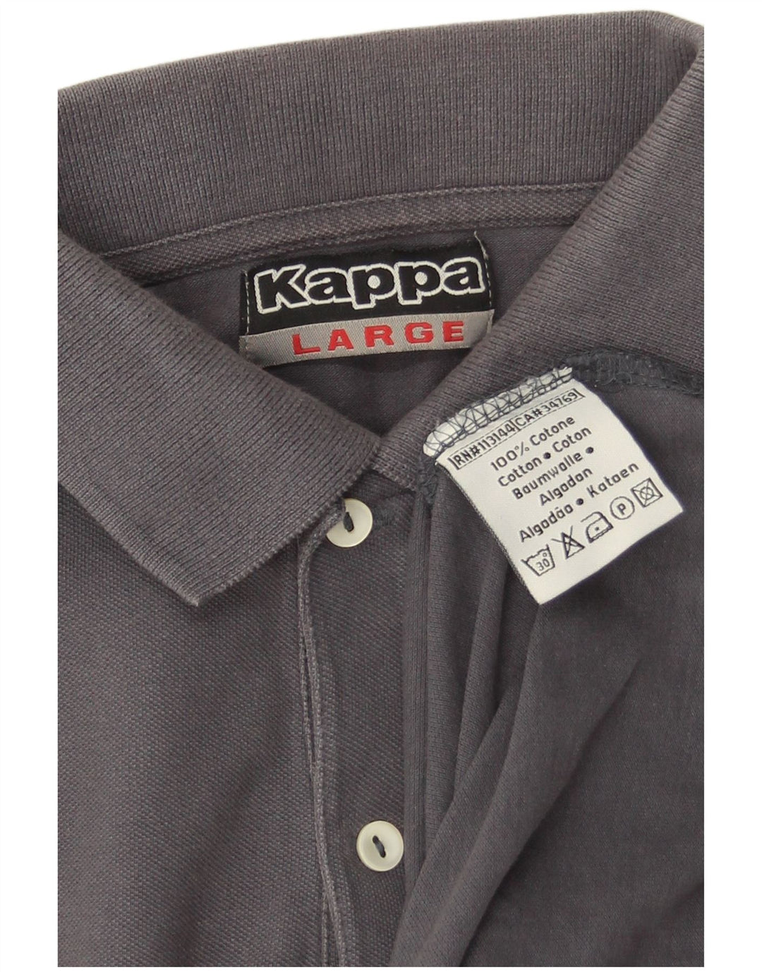 Polo Kappa Uomo Large in Cotone Grigio
