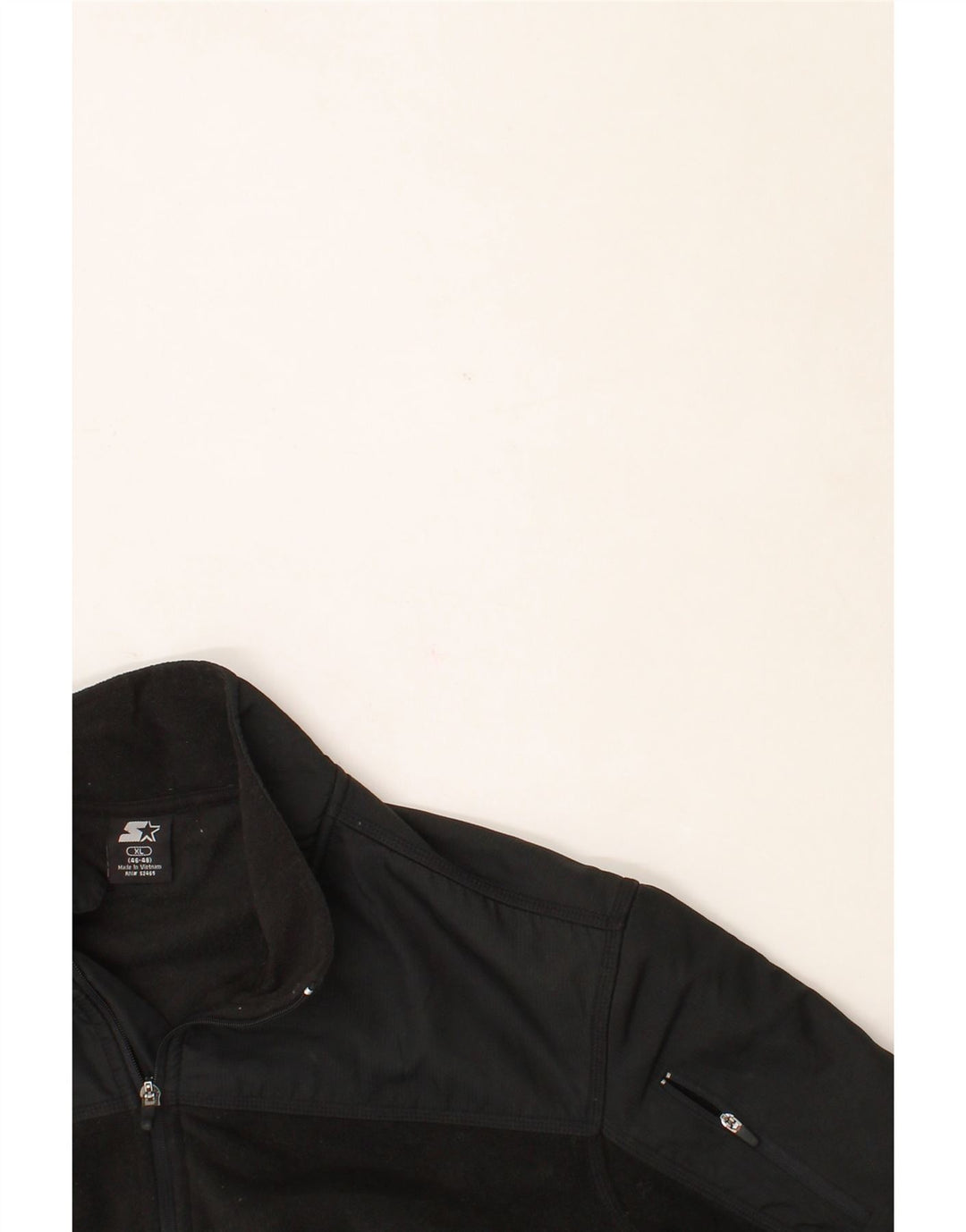 VINTAGE Mens Fleece Jacket UK 46/48 XL Black Polyester Vintage Vintage and Second-Hand Vintage from Messina Hembry 