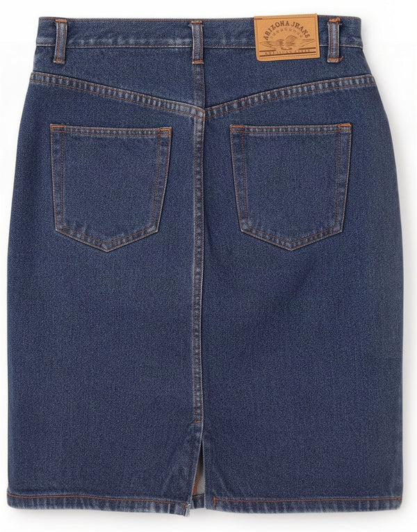 Arizona Jeans Womens Denim Skirt IT 46 Large W30 Blue Cotton