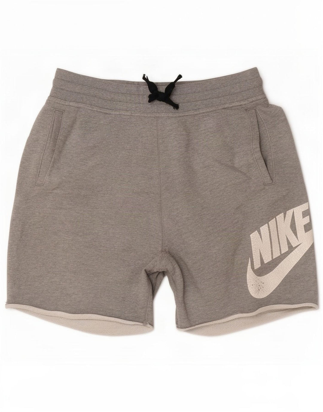 Pantaloncini sportivi Nike da uomo con grafica in cotone grigio medio