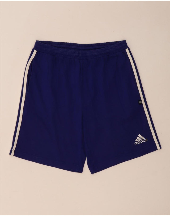 Pantaloncini sportivi da uomo Adidas medi in poliestere blu navy