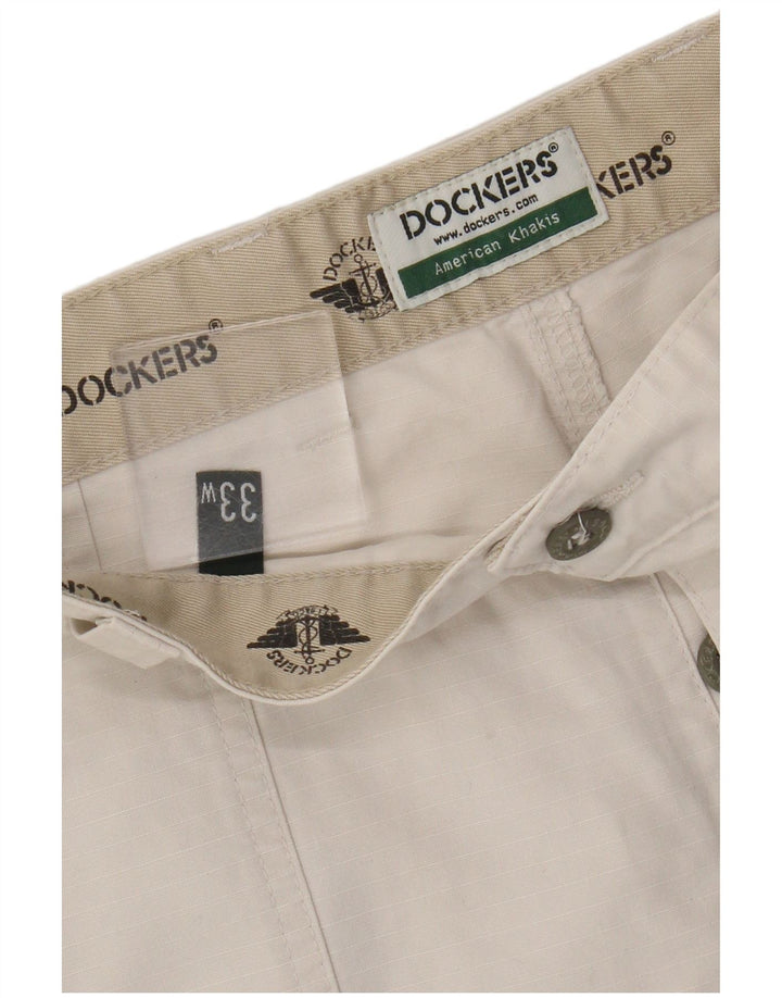Pantaloncini cargo da donna Dockers W33 cotone bianco sporco medio