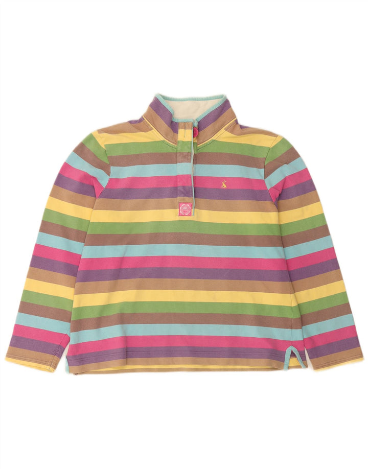 JOULES Felpa da donna Maglione UK 16 Grande a righe multicolore
