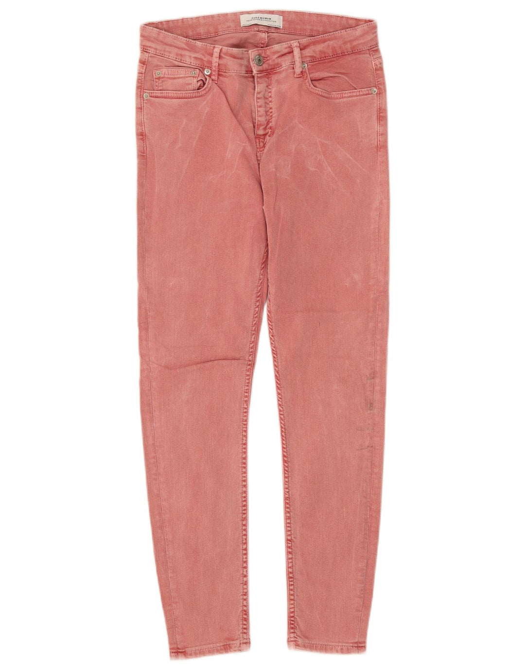Jeans skinny da donna ZARA EU 38 Small W28 L27 Cotone rosa
