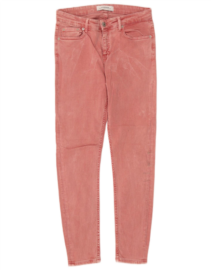 Jeans skinny da donna ZARA EU 38 Small W28 L27 Cotone rosa