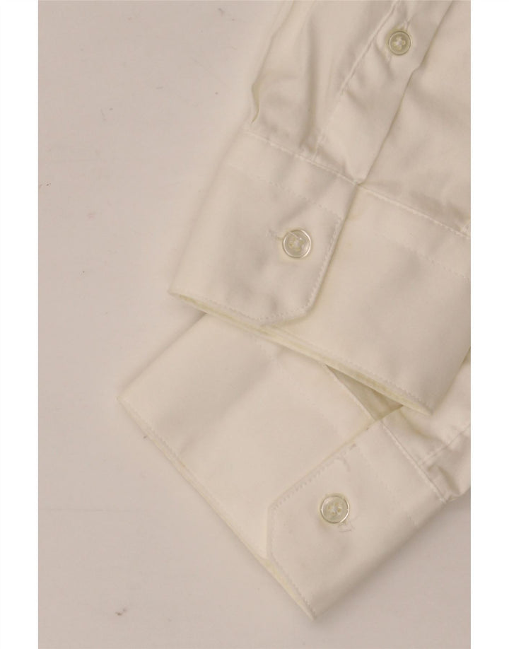 Camicia ZARA da uomo super slim fit in cotone bianco medio