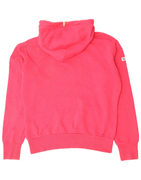 Felpa con cappuccio oversize da donna Superdry UK 10 Small in cotone rosa